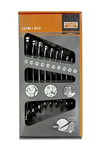 Bahco 111 M/S10 d3113 a Juego de llaves combinadas, 10-Pieces