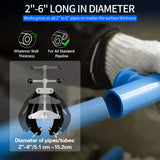 Abrazadera de tubo, 2 a 6 pulgadas, herramienta de alineación de tubería de acero con diseño ligero, abrazadera ultra de alta resistencia con tornillos de acción rápida, color negro