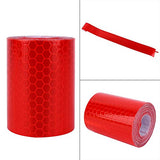Walfront Cinta de Advertencia Roja de 3 M / 118 Pulgadas, Cinta de Advertencia de Seguridad para Pisos, Cinta de Rayas de Seguridad de Advertencia de Peligro para Equipos, Pisos, Paredes, Tuberías