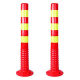 Bolardo de estacionamiento en Garaje Marcadores de Carretera Reflectantes Conos de tráfico de plástico Bolardo de Seguridad para áreas sensibles al tráfico (Tamaño: 750x80 mm) (750x80 mm)