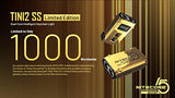 Nitecore TINI-2 SS - Llavero de acero inoxidable de doble núcleo USB-C recargable LED dorado brillante - 500 lúmenes