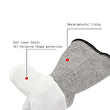 Guantes de soldador, de piel, resistentes al calor, resistentes al fuego, con costuras de Kevlar, resistentes al calor, para soldar, horno, parrilla, barbacoa, chimenea, estufa, soporte para ollas, soldador, 40,6 cm