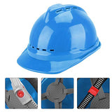 Casco Seguridad de ABS Recto Grueso, Protección Cabeza del Sitio Construcción Trabajador, Casco Rígido Ventilado y Transpirable Cinco Colores Disponibles(Azul)