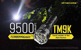 Nitecore TM9K Tipo-C Linterna LED recargable – 9 x CREE XP-L HD V6-9500 lúmenes – Batería incluida