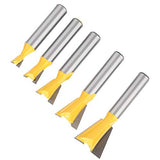 Brocas Fresadora  5 Unids de cola de milano Broca de cola de milano Extremo de cola de milano para herramientas de mano de madera de proceso Accesorios