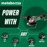 Metabo HPT Amoladora angular | 4-1/2 pulgadas | 18 V inalámbrico | Solo herramienta, sin batería, motor sin escobillas | G18DBALQ4