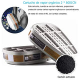 Máscara de respirador reutilizable protección profesional pintura mediano 6800 (Verde)