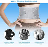 DOACT Cinturón de apoyo lumbar para hombres y mujeres (gris-l Talla)