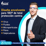 Active Jungle| Lentes Ajustables Médicos Seguridad Protección: Antivirus, Antiempañantes, Antirayaduras y Transparentes| Gafas para Fluidos, Micropartículas Contaminación, Golpes, Rayaduras| Goggles Gogles Quirurgicos Herméticos Tácticos Fitosanitarios In