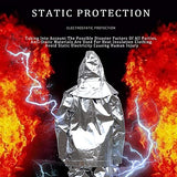 YILEFU Traje Protección contra Incendios Uniforme Bombero Traje Ropa Ignífugo Papel Aluminio Adecuado para Aeroespacial, Protección contra Incendios, Policía A Prueba Explosiones,1000°-170-180cm