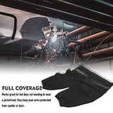 Mangas de soldadura de cuero, resistente al calor y al fuego, mangas de jardinería, bandas ajustables para la parte superior del brazo y costuras de Kevlar, mangas de trabajo de cuero de vaca y forro antiadherente, 1 par