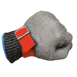 XUSIJAKQ1 Guantes de seguridad universales de nivel 5, ajustables, recubiertos de látex, más anillo de acero PE, manoplas de trabajo, correa de muñeca elástica, Rojo, SG
