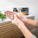 OCOMMO Guantes desechables de vinilo PVC (100 piezas) guantes desechables sin látex para protección, limpieza, preparación de alimentos, cocinar, manipular, otros, grandes