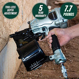Metabo HPT Clavadora de marco de bobina | Neumática, de 1-3/4 pulgadas hasta 3-1/2 pulgadas | Clavos de marco de bobina con alambre | Ajuste de profundidad sin herramientas | NV90AG(S)