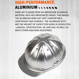 Casco de Seguridad Casco de aleación de Aluminio Casco de Alta Resistencia Casco de Trabajo Casco para Exteriores La Parte Superior es más Segura y eficaz