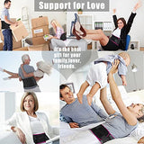 COOFANDY Cinturón de apoyo lumbar para dolor de espalda baja, alivio de la ciática, tirantes antideslizantes para la espalda para el trabajo, deporte, cinturón de apoyo de espalda con malla transpirable para hombres y mujeres, Negro, M