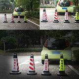 Set De 5 X Cono De Tráfico Cono De Seguridad Altura 50 Cm Pieza De Señalización Emergencia Pilón De Seguridad Con Rayas Reflectantes Flexible Y Transportable,Red