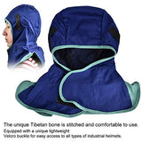 Capucha soldador, elegante, hermosa, azul, hebilla ligera, transpirable, fresca, cómoda de usar, capucha de protección de soldadura para soldar