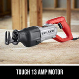 SKIL Sierra de sable SAW SPT44A-00 de 13 amperios con tecnología Buzzkill, color rojo