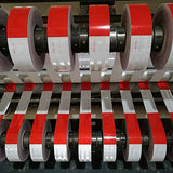 APT Dot-C2 Cinta reflectante de grado de alta intensidad (2" x 75 pies, rojo/blanco), cinta de visibilidad, rojo y blanco para remolques, automóviles, bicicletas. Cinta reflectante de visibilidad de seguridad (2Inch x 25Ft)