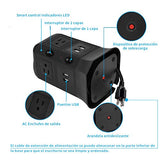 Power Strip Torre de Regleta Enchufe de Energía USB Multifuncional con 4 Puertos de Carga USB y 6 Outlet Adaptador,Torre protector de sobretensión Power USB estación de carga de computadora Para el Hogar, Escuela,Oficina, TV, Computadora Portátil, iPhone,
