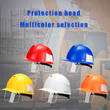 Casco de Construcción Casco de Ingeniería Material ABS Lente Telescópica Oculta Ventana de Información Personal Diseño De Cuidado De La Barbilla Refuerzo De Remache Fuerte Sombrero De Ingeniería