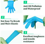 Guantes Desechables Elastómero termoplástico (TPE) sin polvo, sin látex, [Color Azul] (200, Medium)
