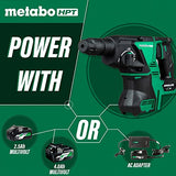 Metabo HPT Taladro giratorio inalámbrico MultiVolt™ de 36 V (solo herramienta - sin batería) | SDS Plus | 1-1/8 pulgadas | Control de fuerza reactiva | 3 modos | Adaptador de CA opcional | DH36DPAQ4