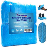 Strongman Tools | 120Â unidades extra grueso zapatos desechables y fundas de botas | Durable y resistente al agua | Antideslizante | Talla única