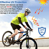 Beister 6/3 pares de mangas de enfriamiento de protección UV para mujeres y hombres, protección solar larga para brazo de ciclismo, 3 pares (negro/blanco/gris), Talla única Ajuste Todos