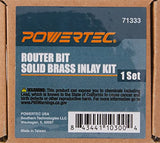 Broca Kit de incrustaciones de latón macizo para brocas de enrutado For 1/4 Templates for High RPM Routing | Includes 1/8 Carbide Router Bit/Cutter + 1/4 Shank, Universal Bushing, Retainer Nut, Collar, Alignment Pin