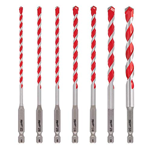 Juego de  Brocas  7 Para Concreto Shockwave Impact Duty Milwaukee