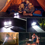 TANSOREN Paquete de 2 faroles LED COB 3 en 1 recargable por USB, carga para dispositivo, linterna de emergencia impermeable LED luz de mano