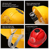 Casco de seguridad, gorra de trabajo impermeable de seguridad, sombrero de sol de construcción de sitio de construcción de verano recargable, refrigeración de aire acondicionado masculino FiveS