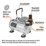 Truper COMP-AERO, Compresor de diafragma para aerógrafo, 1/5 HP, 110 V