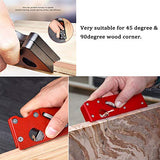 Plano de esquina de carpintería, cepilladora de bloque ajustable, multifunción, cepilladora de mano para carpintería, biselado, herramienta de bricolaje con burbuja de nivel para carpintero (negro)
