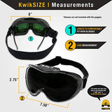 KwikSafety (Charlotte, NC Pit Viper (Paquete DE 2) ANSI Industrial (Anti-Fog, Anti-Scratch, Snug FIT) Gafas de Soldadura Sombra 5 | Ventilación Infrarrojo Soplete Llama Corte Gas Oxy-Acetileno Negro