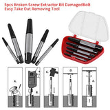 Extractor de tornillos, 5 piezas extractor de tornillos rotos, tornillo dañado, herramienta de extracción fácil de quitar, Extractor de tornillos para tornillos en espiral