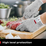 NoCry Cut Resistant Gloves - High Performance Level 5 Protection, Food Grade. Size Small, Free Ebook Included!