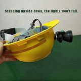 Casco para Faro, con Tiras Reflectantes Casco Protector Antideslumbrante Resistente a Los Olores Batería Recargable De 2600 MA Iluminación del Sitio Ingeniería Mineros Minas