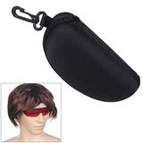 Gafas de seguridad láser rojo con lente ajustable de color rojo con marco negro y funda 1 set