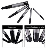 Extractor de tornillos, 5 piezas extractor de tornillos rotos, tornillo dañado, herramienta de extracción fácil de quitar, Extractor de tornillos para tornillos en espiral
