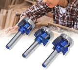 Broca fresadora r Edge Router-3Pcs bit 1/4in Shank 4 Tooth Round Routers bits para carpintería