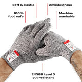 NoCry Cut Resistant Gloves - High Performance Level 5 Protection, Food Grade. Size Small, Free Ebook Included!