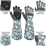 BARST Guantes de jardinería de manga larga, guantes de jardinería a prueba de espinas, piel sintética, a prueba de pinchazos, guantelete de jardín para arbustos, cactus, jardinero, regalo