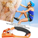 Ascenso de Escalada, Dispositivo de Escalada Abrazadera de Mano Derecha para Cuerda de Escalada para Equipos de Escalada en Roca Ae 8 Mm a 13 Mm(Anaranjado)