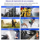 Máscara de respirador reutilizable protección profesional pintura mediano 6800 (Verde)