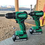 Metabo HPT - Kit combinado de taladro y destornillador de impacto inalámbrico de 18 V | Sub-compacto | Motor sin escobillas | Baterías de iones de litio | KC18DDX