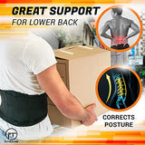 Fitgame - Cinturón de apoyo lumbar para aliviar el dolor | Ciático, hernia de disco y escoliosis para hombres y mujeres - Correas ajustables y almohadilla lumbar extraíble