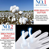 12 pares de algodón blanco suave unisex para manos secas guantes de trabajo joyas de plata guantes de inspección humectantes eccemas guantes de algodón, tamaño pequeño para niño…